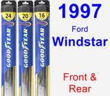 Front & Rear Wiper Blade Pack for 1997 Ford Windstar - Hybrid