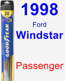 Passenger Wiper Blade for 1998 Ford Windstar - Hybrid