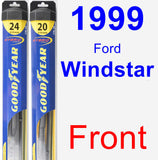 Front Wiper Blade Pack for 1999 Ford Windstar - Hybrid