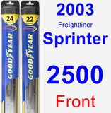 Front Wiper Blade Pack for 2003 Freightliner Sprinter 2500 - Hybrid