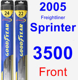 Front Wiper Blade Pack for 2005 Freightliner Sprinter 3500 - Hybrid