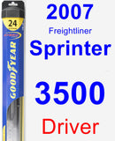 Driver Wiper Blade for 2007 Freightliner Sprinter 3500 - Hybrid