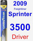 Driver Wiper Blade for 2009 Freightliner Sprinter 3500 - Hybrid