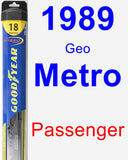 Passenger Wiper Blade for 1989 Geo Metro - Hybrid