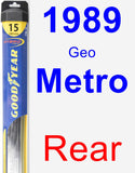 Rear Wiper Blade for 1989 Geo Metro - Hybrid