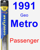 Passenger Wiper Blade for 1991 Geo Metro - Hybrid