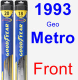 Front Wiper Blade Pack for 1993 Geo Metro - Hybrid