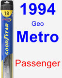 Passenger Wiper Blade for 1994 Geo Metro - Hybrid