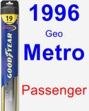 Passenger Wiper Blade for 1996 Geo Metro - Hybrid