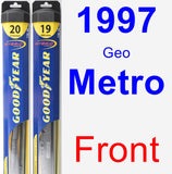 Front Wiper Blade Pack for 1997 Geo Metro - Hybrid