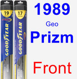 Front Wiper Blade Pack for 1989 Geo Prizm - Hybrid