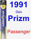 Passenger Wiper Blade for 1991 Geo Prizm - Hybrid