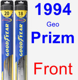 Front Wiper Blade Pack for 1994 Geo Prizm - Hybrid