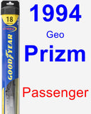 Passenger Wiper Blade for 1994 Geo Prizm - Hybrid