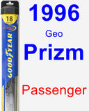 Passenger Wiper Blade for 1996 Geo Prizm - Hybrid