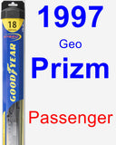 Passenger Wiper Blade for 1997 Geo Prizm - Hybrid