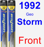 Front Wiper Blade Pack for 1992 Geo Storm - Hybrid
