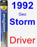 Driver Wiper Blade for 1992 Geo Storm - Hybrid