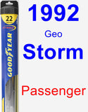 Passenger Wiper Blade for 1992 Geo Storm - Hybrid