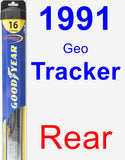 Rear Wiper Blade for 1991 Geo Tracker - Hybrid