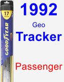 Passenger Wiper Blade for 1992 Geo Tracker - Hybrid