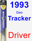 Driver Wiper Blade for 1993 Geo Tracker - Hybrid