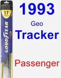 Passenger Wiper Blade for 1993 Geo Tracker - Hybrid