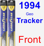 Front Wiper Blade Pack for 1994 Geo Tracker - Hybrid