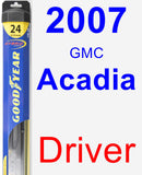 Driver Wiper Blade for 2007 GMC Acadia - Hybrid