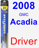 Driver Wiper Blade for 2008 GMC Acadia - Hybrid