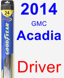 Driver Wiper Blade for 2014 GMC Acadia - Hybrid