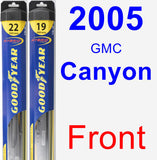 Front Wiper Blade Pack for 2005 GMC Canyon - Hybrid