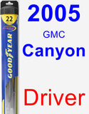 Driver Wiper Blade for 2005 GMC Canyon - Hybrid