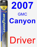 Driver Wiper Blade for 2007 GMC Canyon - Hybrid