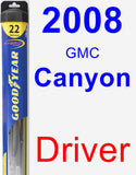 Driver Wiper Blade for 2008 GMC Canyon - Hybrid