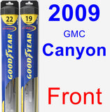 Front Wiper Blade Pack for 2009 GMC Canyon - Hybrid