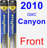 Front Wiper Blade Pack for 2010 GMC Canyon - Hybrid