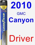 Driver Wiper Blade for 2010 GMC Canyon - Hybrid