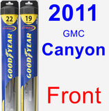 Front Wiper Blade Pack for 2011 GMC Canyon - Hybrid