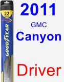 Driver Wiper Blade for 2011 GMC Canyon - Hybrid