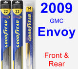 Front & Rear Wiper Blade Pack for 2009 GMC Envoy - Hybrid