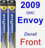 Front Wiper Blade Pack for 2009 GMC Envoy - Hybrid