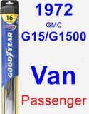 Passenger Wiper Blade for 1972 GMC G15/G1500 Van - Hybrid