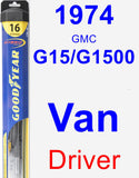 Driver Wiper Blade for 1974 GMC G15/G1500 Van - Hybrid