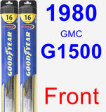 Front Wiper Blade Pack for 1980 GMC G1500 - Hybrid
