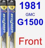 Front Wiper Blade Pack for 1981 GMC G1500 - Hybrid