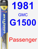 Passenger Wiper Blade for 1981 GMC G1500 - Hybrid