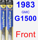 Front Wiper Blade Pack for 1983 GMC G1500 - Hybrid