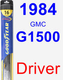 Driver Wiper Blade for 1984 GMC G1500 - Hybrid