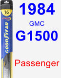 Passenger Wiper Blade for 1984 GMC G1500 - Hybrid